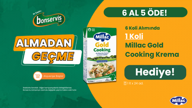 6 Koli Millac Gold Cooking Krema Alımına 1 Koli HEDİYE!