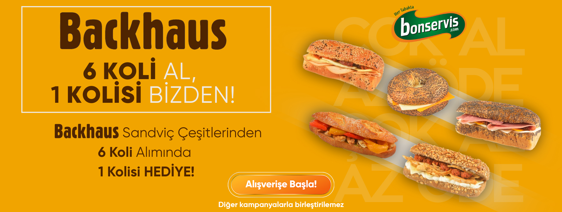 6 Koli Backhaus Sandviç Al 1 Kolisi Bizden!