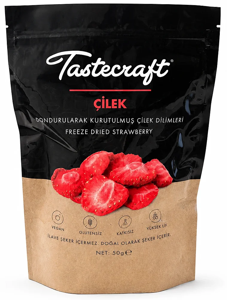 果物 Dear.T Döhler Tastecraft Freeze Dry Çilek Dilim Kurutulmuş Meyve Döhler